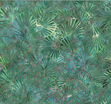 CAG 421H Jade Green with Seashells Hoffman Batik Fabric for Patchwork and Quilting