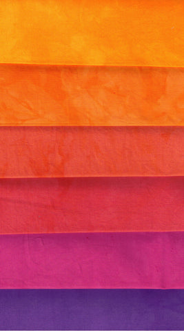 Hand Dyed Fat Quarter Bundle- 12 Fat Quarters/ HBFQ12-2
