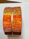 PPSQF Orange Prints Fabric Roll 40 x 2.5" x 110 cm