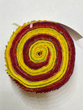 PPSQF Red and Yellow Prints Fabric Roll 40 x 2.5" x 110 cm