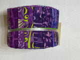 PPSQF Purple  Prints Fabric Roll 20 x 2.5" x 110 cm