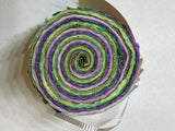 PPSQF Dark Purple and Green Prints Fabric Roll 20 x 2.5" x 110 cm