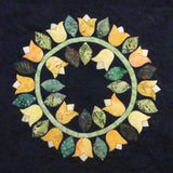 KP1BBB-1 Block 1 Tulip Wreath 16" x 16" Block of Bindy's Bali Baltimore Sampler Quilt Pattern 90" x 74"