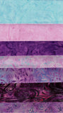 SBFQE7GS-17 bundle of mauve batiks in fat quarters and eighths