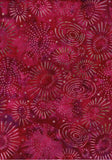 CAR 406 Pink Red Swirls Dots Stars Batik Fabric for Patchwork and Quilting