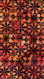 CAOY 283 H orange geometric pattern stamped batik fabric meterage