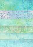 PPSTS FQ12 Floral Boutique Range Blue Aqua Colour Batik Fabric for Patchwork and Quilting