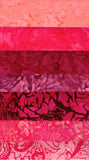 SBFQE7GS-16 Pink Batik bundle of Fat Quarters and Eighths