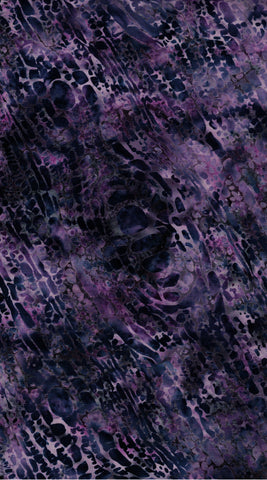 Purple Batik Fabric for Patchwork, Quilting, Sewing and Textile Art: Purple and Navy Geometric Print Hoffman Batik/CAP 758 H