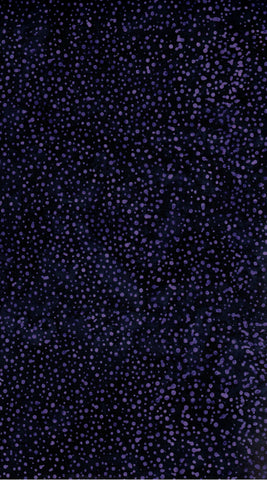 Purple Batik Fabric for Patchwork, Quilting, Sewing and Textile Art: Bali Dot Purple on Navy Hoffman Batik/CAP 757 H