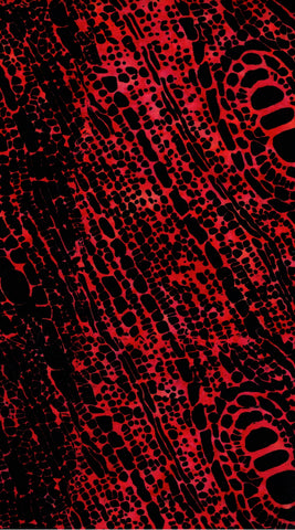 Red Batik Fabric for Patchwork, Quilting, Sewing and Textile Art: Red and Black Geometric pattern Hoffman Batik/CAR 503 H