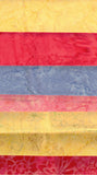 SBFQE7GS-10 red, yellow, mauve batik fat quarter bundle of 7 fabrics