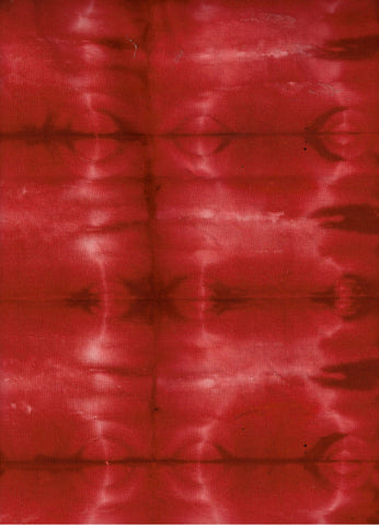 THDR 0011 Red Hand Dyed Manipulated One Meter Piece