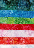 SBFE20-1, Applique Pack of 20 Different Fat Eighths Batik Cotton Fabric, Jewel Range by Batik Australia