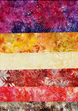 SBFE20-1, Applique Pack of 20 Different Fat Eighths Batik Cotton Fabric, Jewel Range by Batik Australia