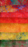 SBFQ20-1, Pack of 20 Different Fat Quarters Batik Cotton Fabric, Tropical Dreams Range by Batik Australia