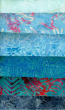 SBFQ20-1, Pack of 20 Different Fat Quarters Batik Cotton Fabric, Tropical Dreams Range by Batik Australia