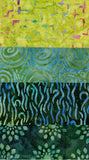 SBFE4-9 Stash Builder [4 Fat Eighths] Green Light - Dark Value Batik Fabric Patchwork and Quilting