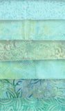 SBFQ12-1 Floral Boutique Range Blue Aqua Colour Batik Fabric for Patchwork and Quilting,