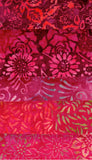SBFQ12-3 Floral Boutique Range Pink Red Colour Batik Fabric for Patchwork and Quilting,