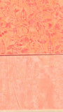 Collection of 2 Fat Quarters of Peachy Pink Batik Fabric