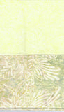 2 Fat Quarters of Pale Green Batik Fabric