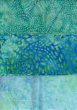 SBFQ3-11 Stash Builder Coordinating Prints Turquoise Greens [3 Fat Quarters] Batik Fabric Patchwork and Quilting