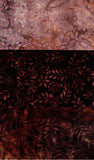 Brown Floral Cotton Batik Fabric