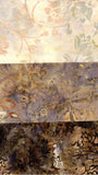 Tan and Brown Cotton Batik Floral