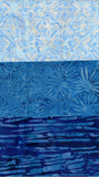 Blue patterned cotton batik fabric