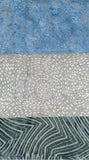 3 Blue Grey Dots Cotton Batik Fabric