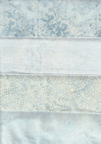 SBFQ4-1 Bundle 4 Fat Quarters Pale Blue Grey