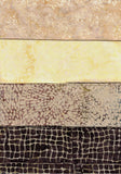 SBFQ4-20 Stash Builder Coordinating Prints Multi Cream to Chocolate Brown, Light, Medium, Medium Dark Colour Value [4 Fat Quarters] Batik Fabric Patchwork and Quilting