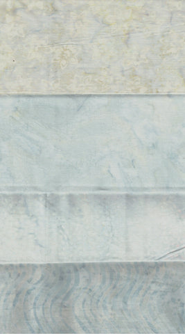 SB FQ4-87 Stash Builder Coordinating Prints Pale Blue Grey Light Colour Value [4 Fat Quarters] Batik Fabric Patchwork and Quilting