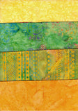 SBFQ4-YG-1 Stash Builder Coordinating Prints Multi Yellow, Gold, Green [4 Fat Quarters] Batik Fabric Patchwork and Quilting