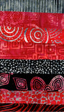 SBFQ8-15 Stash Builder Red Orange Black Grey [8 Fat Quarters] Batik Fabric from the Fire Range by Batik Australia Patchwork and Quilting