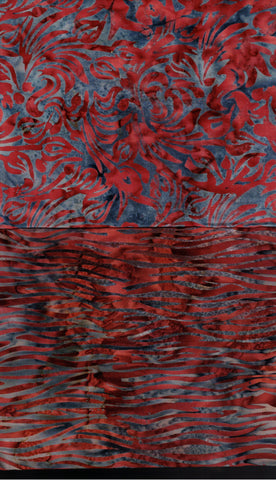 SBHM2-8 Stash Builder Coordinating Prints Brown and Grey [2 Half Meter Pack] Batik Fabric Patchwork and Quilting