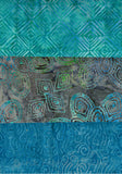SBHM3-13 Stash Builder Co-ordinating Aqua Prints Ocean Mandala by Batik Australia [3 Half Meter Pack] Batik Fabric Patchwork and Quilting