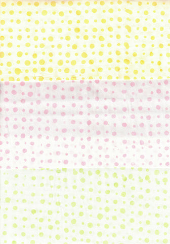 SBHM3-14 Stash Builder Half Meter Fairy Floss Range by Batik Australia Spots[3 Half Meter Pack] Batik Fabric for Patchwork and Quilting