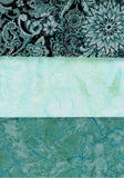 SBHM3-4-6 Stash Builder Coordinating Print Lustre Range with 2 Tonals [3 Half Meter Pack] Batik Fabric Patchwork and Quilting