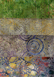 SBHM4-12 Stash Builder Coordinating Print Kimberley Range from Batik Australia Range [4 Half Meter Pack] Batik Fabric Patchwork and Quilting