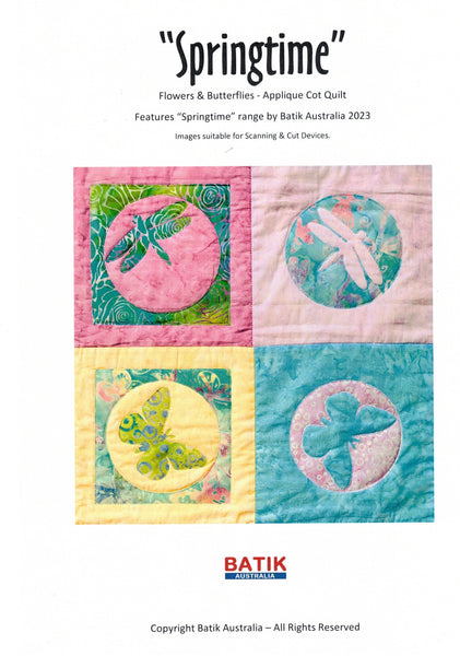 Batik Fabrics Online — BA SP1 Pattern Springtime Pattern and Fabric Kit ...