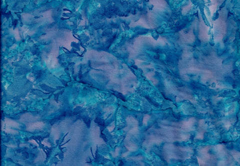 THDB EK 008 Light Purple and Aqua Hand Dyed Batik Cotton for Patchwork and Quilting.