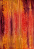 THDR EK 006 Orange Yellow Plum Stripe Hand Dyed Batik Cotton for Quilting.