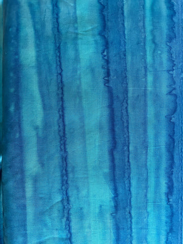 WG 219 E Mid Aqua Turquoise Regular Striped Cotton Batik Fabric for Patchwork Quilting