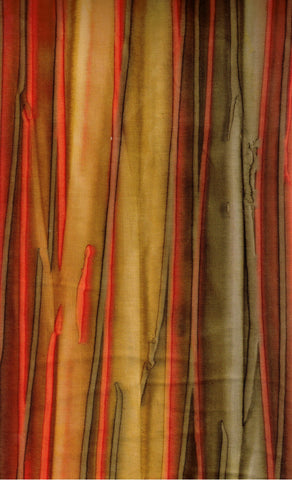 WG ABS-10 Orange Tan Khaki Lined Stripe Cotton Batik Fabric