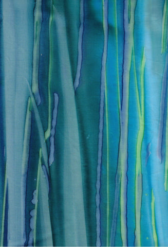 WG ABS-4 Blue Aqua Green Lined Stripe Cotton Batik Fabric