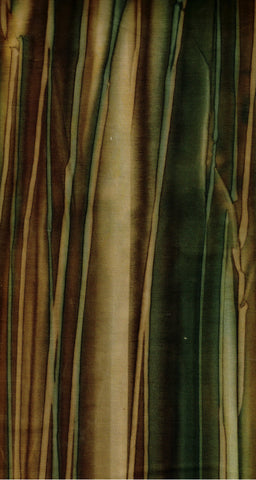 WG ABS-7 Green Khaki Brown Lined Stripe Cotton Batik Fabric