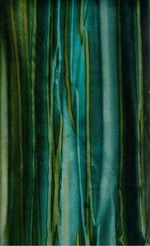 WG ABS-9 Turquoise, Teal, Green Lined Stripe Cotton Batik Fabric