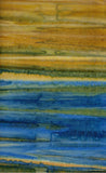 WG BAS 069 Mustard/Blue Stripe Cotton Batik Fabric
